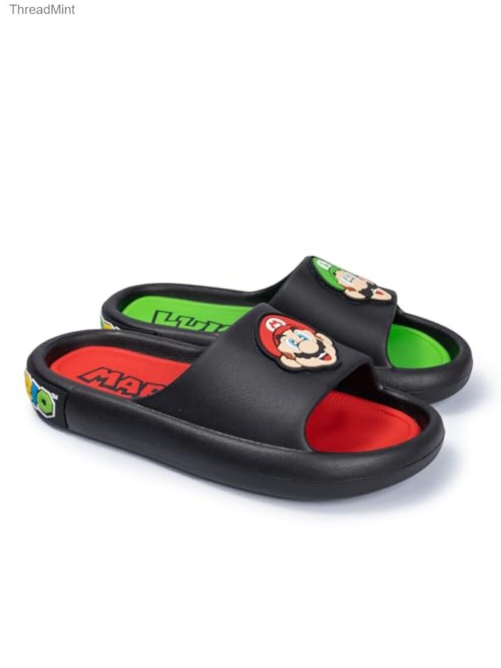 Super Mario Youth Soccer Slides for Boys Girls Kids Sandals Nintendo Character